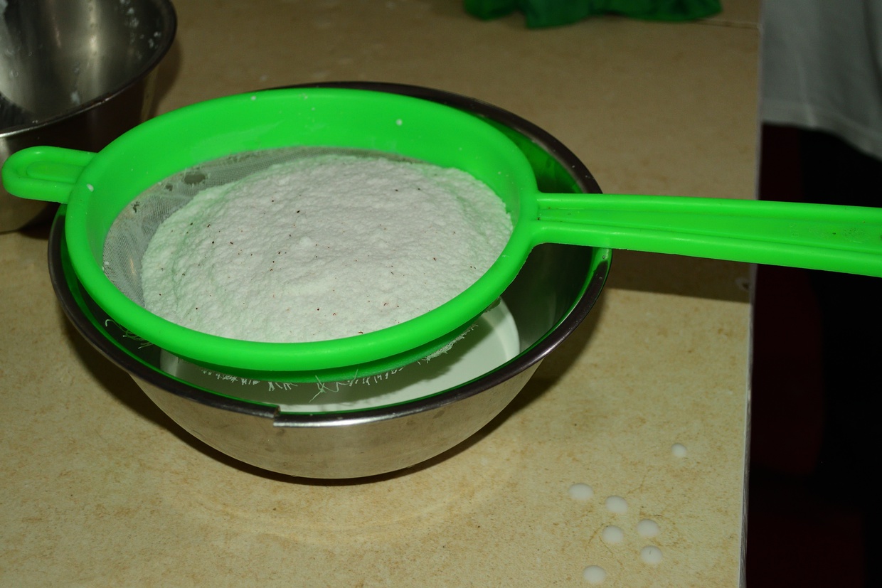 Sieve the fresh coconut flesh and water mixture